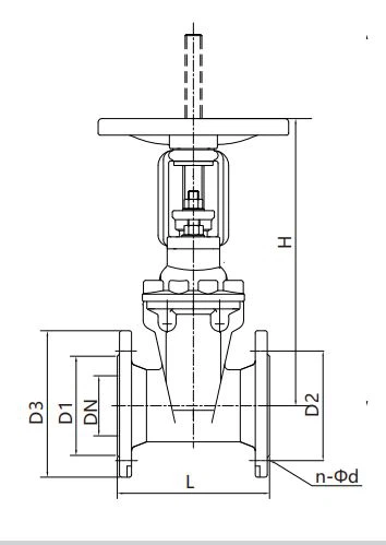 Rising Stem Gate Valve Drawing