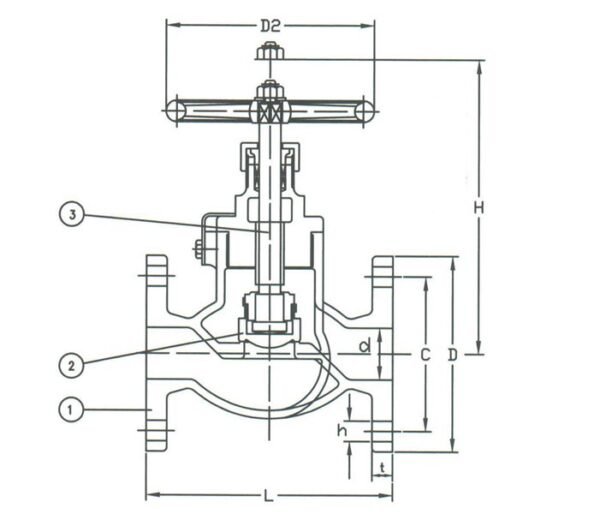 Globe Valve Drawing