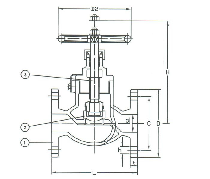 Globe Valve Drawing