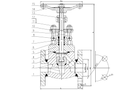 Carbon Steel Globe Valve Drawing