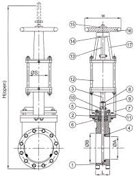 Gate Valve Drawing Pneumatic