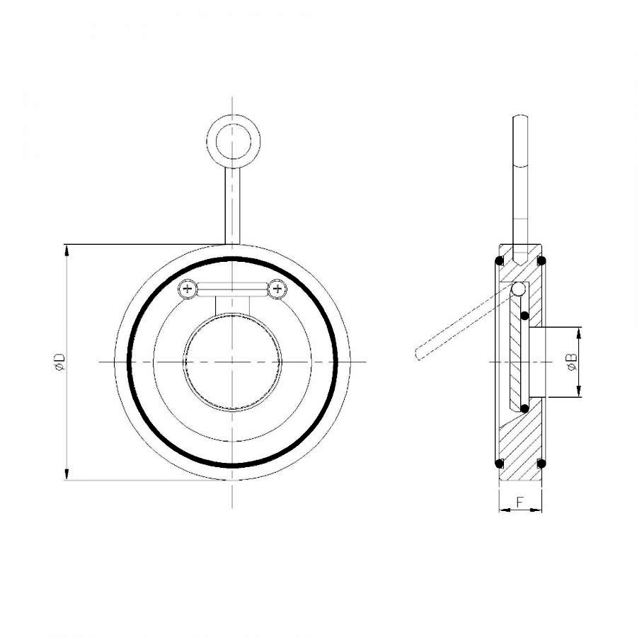 Single Plate Check Valve DWG