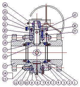 Trunnion Ball Valve Drawing